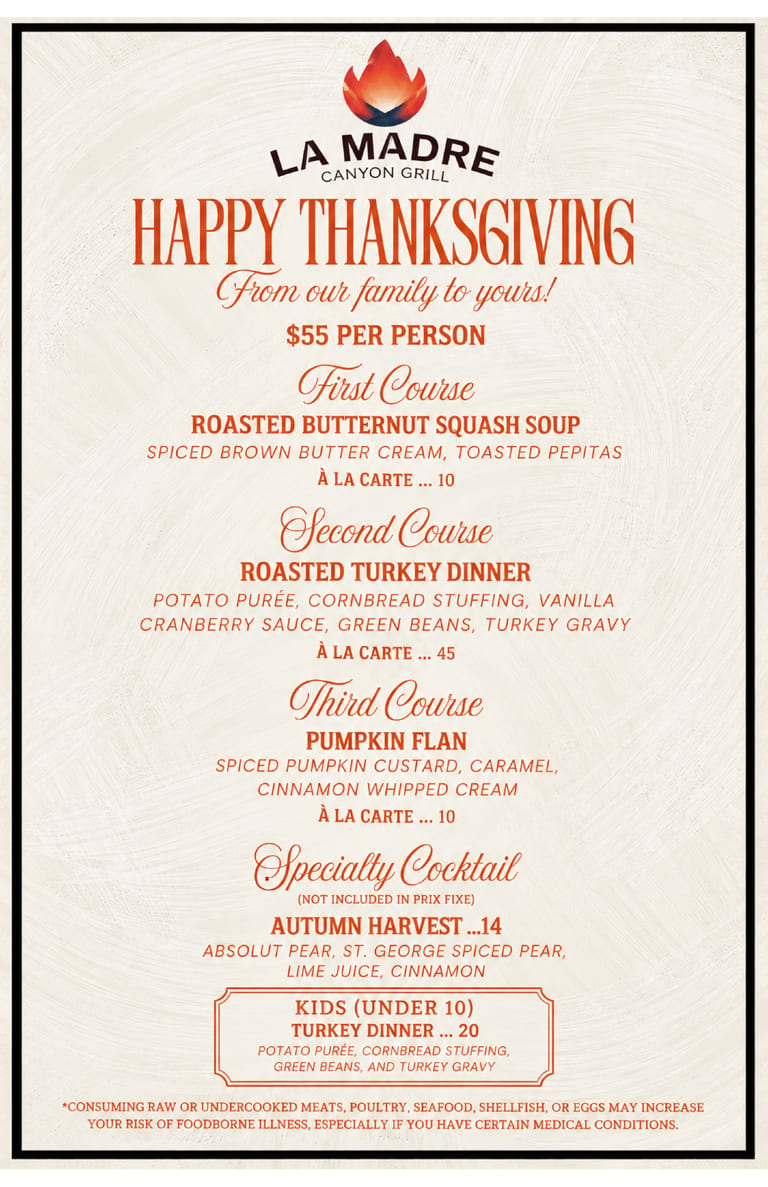 Our Thanksgiving Menu